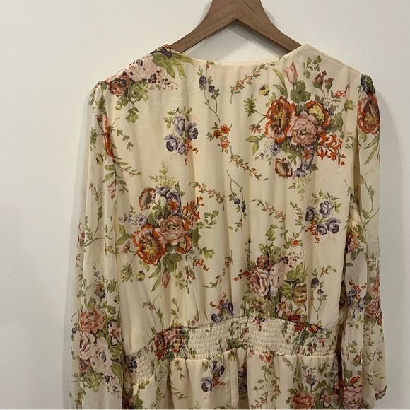 LC Lauren Conrad Floral Long Sleeve Dress XXL - Picture 7 of 13